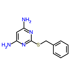 2-(BENZYLTHIO)PYRIMIDINE-4,6-DIAMINE structure