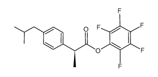 (S)-pentafluorophenyl 2-(4-isobutylphenyl)propanoate结构式