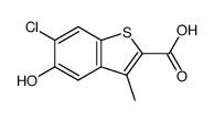 6-chloro-5-hydroxy-3-methylbenzo(b)thiophene-2-carboxylic acid Structure