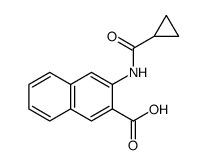 3-[(CYCLOPROPYLCARBONYL)AMINO]-2-NAPHTHOIC ACID Structure