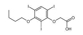 2-(3-butoxy-2,4,6-triiodophenoxy)acetic acid Structure