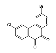 3-bromo-6-chlorophenanthrene-9,10-dione Structure