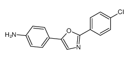 4-[2-(4-chlorophenyl)-1,3-oxazol-5-yl]aniline结构式