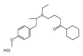 1-cyclohexyl-4-[ethyl-[(2S)-1-(4-methoxyphenyl)propan-2-yl]amino]butan-1-one,hydrochloride Structure