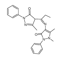 N-(3'-methyl-1'-phenyl-4'-propionylidene-2'-pyrazolin-5'-one)-4-aminoantipyrine Structure