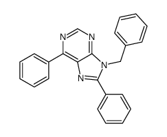 9-Benzyl-6,8-diphenyl-9H-purine结构式