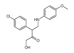 3-(4-chlorophenyl)-1-hydroxy-4-(4-methoxyanilino)butan-2-one结构式