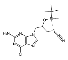 (+/-)-9-(3-azido-2-{[tert-butyl(dimethyl)silyl]oxy}propyl)-6-chloro-9H-purin-2-amine Structure