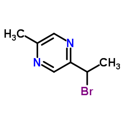 2-(1-bromoethyl)-5-methylpyrazine structure