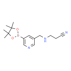 5-([(2-Cyanoethyl)amino]methyl)pyridine-3-boronic acid pinacol ester结构式