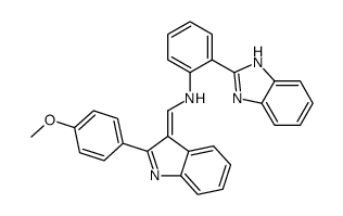 2-(1H-benzimidazol-2-yl)-N-[(Z)-[2-(4-methoxyphenyl)indol-3-ylidene]methyl]aniline Structure