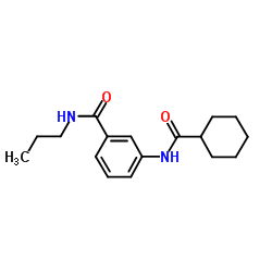 3-[(Cyclohexylcarbonyl)amino]-N-propylbenzamide结构式