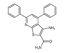 3-amino-4,6-diphenylthieno[2,3-b]pyridine-2-carboxamide结构式