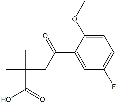 2,2-Dimethyl-4-(5-fluoro-2-methoxyphenyl)-4-oxobutyric acid Structure
