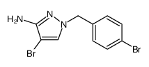 1H-Pyrazol-3-amine, 4-bromo-1-[(4-bromophenyl)methyl]结构式