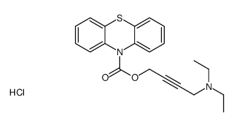 4-(diethylamino)but-2-ynyl phenothiazine-10-carboxylate,hydrochloride Structure