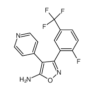 5-Amino-3-(2-fluoro-5-trifluoromethylphenyl)-4-(4-pyridyl)isoxazole Structure