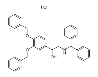 1-<3,4-bis-(benzyloxy)phenyl>-2-(benzhydrylamino)ethanol hydrochloride Structure