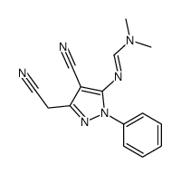 N'-[4-cyano-5-(cyanomethyl)-2-phenylpyrazol-3-yl]-N,N-dimethylmethanimidamide结构式