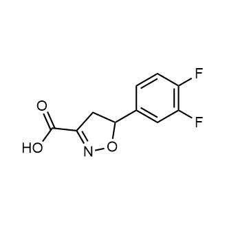 5-(3,4-二氟苯基)-4,5-二氢-1,2-噁唑-3-羧酸结构式