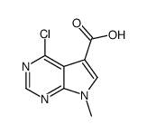 4-Chloro-7-methyl-7H-pyrrolo[2,3-d]pyrimidine-5-carboxylic acid结构式