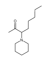 3-piperidino-2-octanone Structure