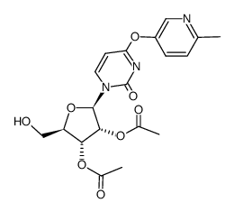 4-O-(6-methylpyridine-3-yl)-1-(2',3'-di-O-acetyl-β-D-ribofuranosyl)uracil Structure