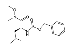 (S)-Benzyl (1-(Methoxy(Methyl)Amino)-4-Methyl-1-Oxopentan-2-Yl)Carbamate structure