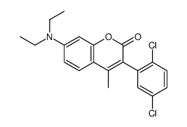 3-(2,5-dichlorophenyl)-7-(diethylamino)-4-methylchromen-2-one结构式