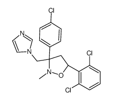 (3S,5R)-3-(4-chlorophenyl)-5-(2,6-dichlorophenyl)-3-(imidazol-1-ylmethyl)-2-methyl-1,2-oxazolidine结构式