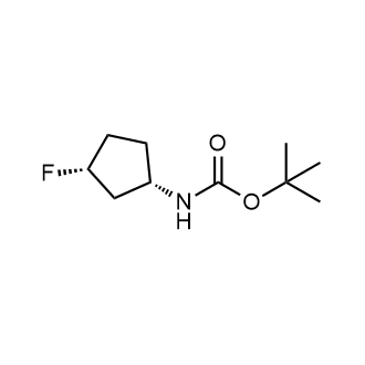 tert-Butyl N-[(1S,3R)-rel-3-fluorocyclopentyl]carbamate Structure