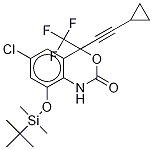 8-(tert-Butyldimethylsilyloxy) 8-Hydroxy Efavirenz-d4结构式