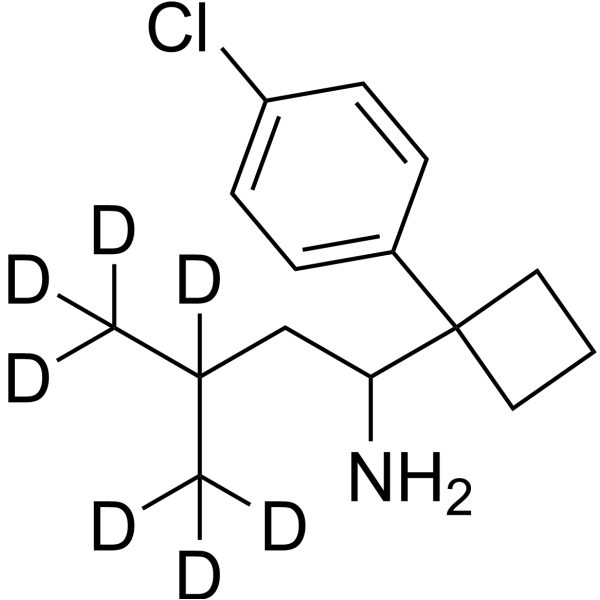 1-(1-(4-Chlorophenyl)cyclobutyl)-3-methylbutan-1-amine-d7结构式