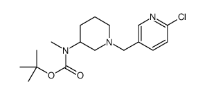 tert-butyl N-[[1-[(6-chloropyridin-3-yl)methyl]piperidin-3-yl]methyl]carbamate Structure