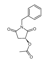 (3S)-1-benzyl-3-acetatoxypyrrolidine-2,5-dione Structure