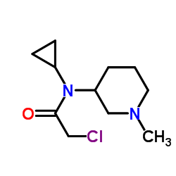 2-Chloro-N-cyclopropyl-N-(1-methyl-3-piperidinyl)acetamide结构式