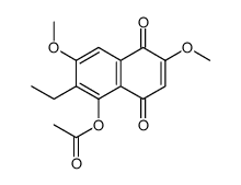 2-ethyl-3,6-dimethoxy-5,8-dioxo-5,8-dihydronaphthalen-1-yl acetate结构式