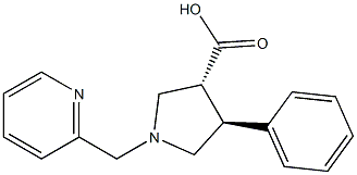 Trans-4-Phenyl-1-(Pyridin-2-Ylmethyl)Pyrrolidine-3-Carboxylic Acid structure