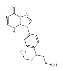 6H-Purin-6-one,9-[4-[bis(2-hydroxyethyl)amino]phenyl]-1,9-dihydro- Structure