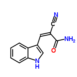 2-CYANO-3(3'-INDOLYL)ACRYLAMIDE结构式