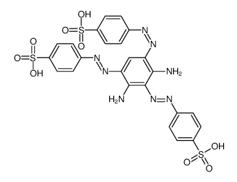 4-[[2,4-diamino-3,5-bis[(4-sulfophenyl)diazenyl]phenyl]diazenyl]benzenesulfonic acid Structure