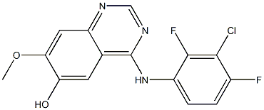 4-((3-chloro-2,4-difluorophenyl)amino)-7-methoxyquinazolin-6-ol Structure