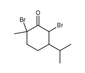 1,3-dibromo-p-menthan-2-one结构式