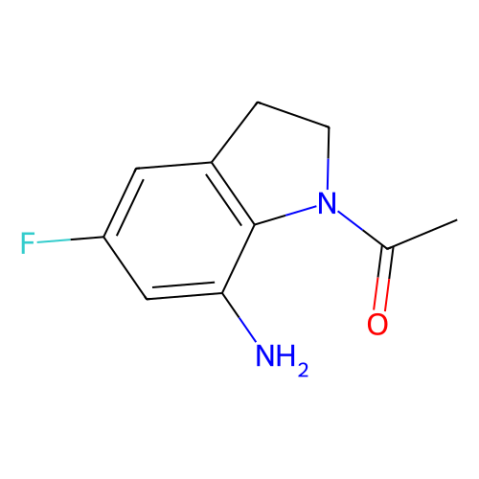 1-(7-amino-5-fluoro-indolin-1-yl)ethanone结构式