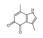 1H-Indole-4,5-dione,3,7-dimethyl-(9CI)结构式