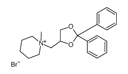 1-[(2,2-diphenyl-1,3-dioxolan-4-yl)methyl]-1-methylpiperidin-1-ium,bromide Structure