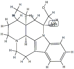 (3α,14R,16α)-14,15-Dihydro-14α-hydroxyeburnamenine-14-methanol Structure