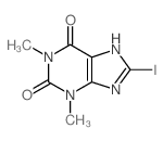 1H-Purine-2,6-dione,3,9-dihydro-8-iodo-1,3-dimethyl- structure