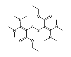 Di [2.2-bis-(dimethylamino)-1-(ethoxycarbonyl)-vinyl]-disulfid Structure