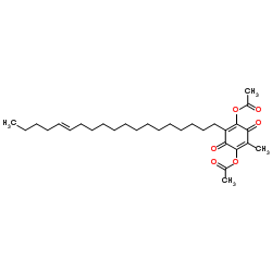 ACETIC ACID 4-ACETOXY-2-METHYL-5-((E)-NONADEC-14-ENYL)-3,6-DIOXO-CYCLOHEXA-1,4-DIENYL ESTER结构式